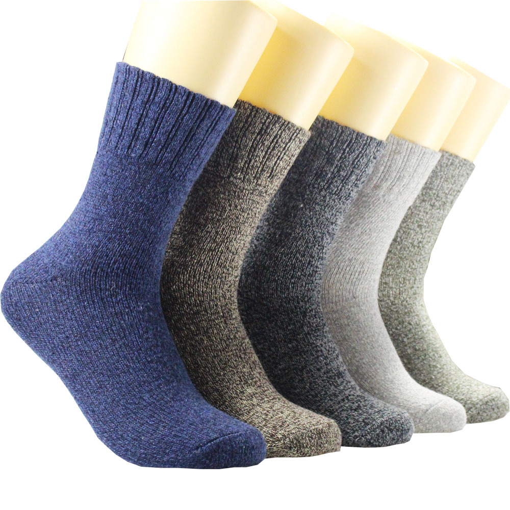 Cotton Crew Sock Pack - 5 Pairs 1 Lot Men's Winter