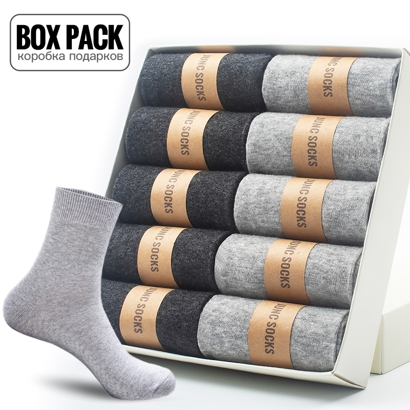 Box Pack Men's Cotton Socks 10 - Cotton Crew Sock Pack review and price