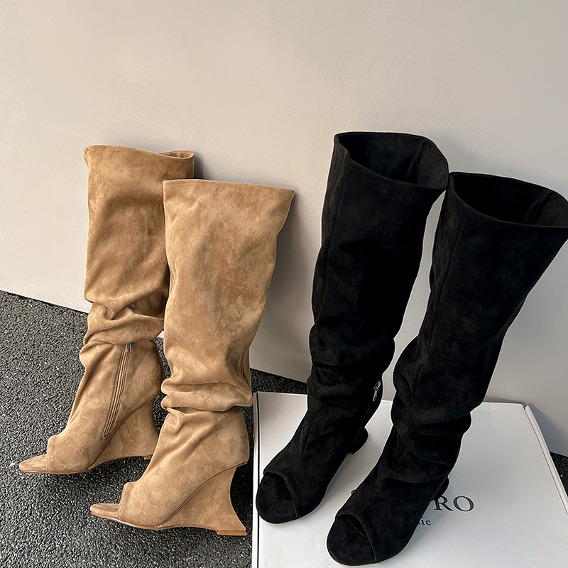 AIYKAZYSDL Strange Wedge Heel  - Boot Sock Slouchy review and price